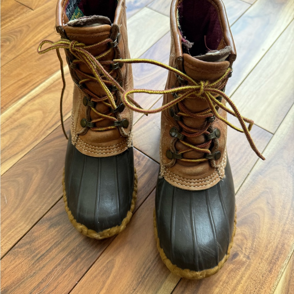 VINTAGE BEAN BOOT Brown and Black Duck Boots